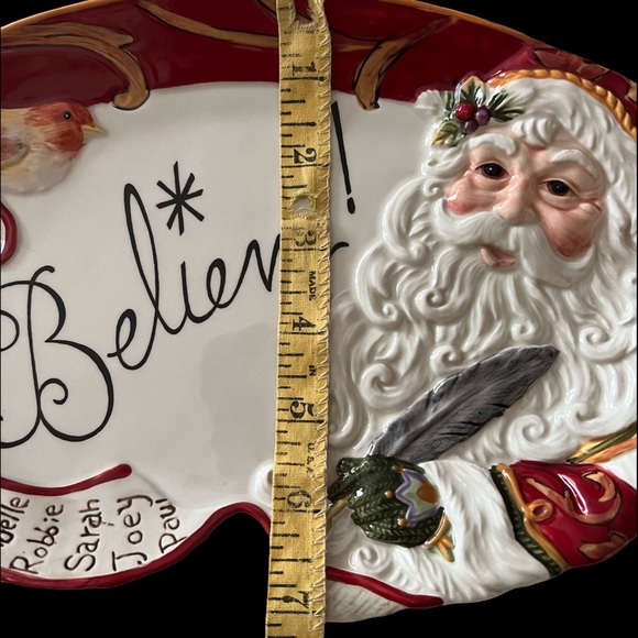 Fitz and Floyd Regal Holiday Sentiment Tray. - Picture 3 of 14